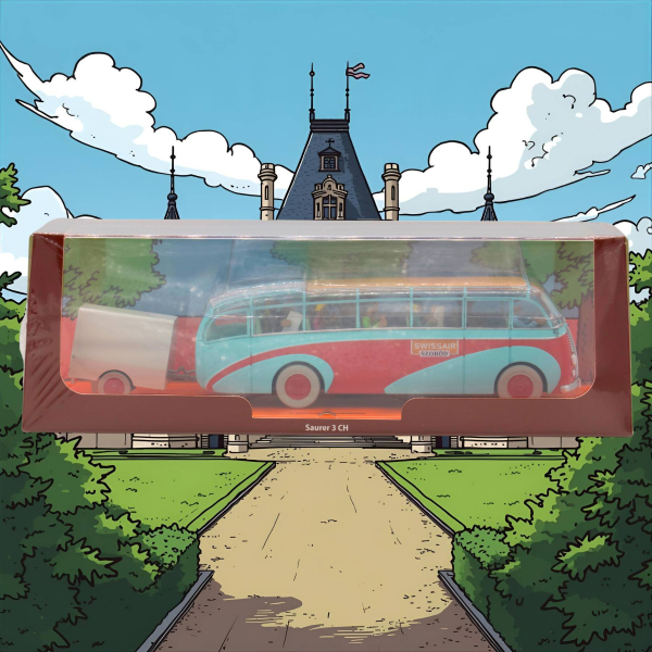 Tim und Struppi Swissair Bus Modellauto 1:43 | Tintin Cars